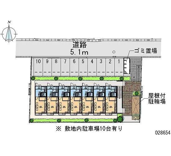 ★手数料０円★宮崎市月見ケ丘６丁目　月極駐車場（LP）